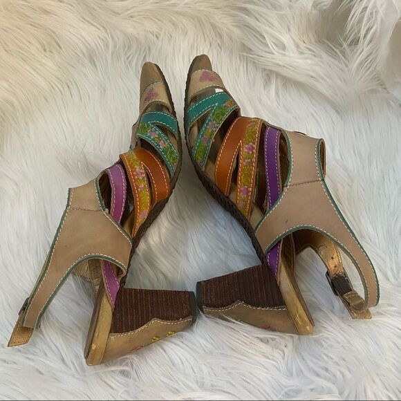 L'Artiste Spring Step Lilac Leather Sandals 10 - Picture 6 of 12